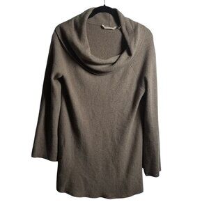 Soft Surrounding Women's Brown Cowneck Wool Cashmere Blend Cozy Sweater Sz L